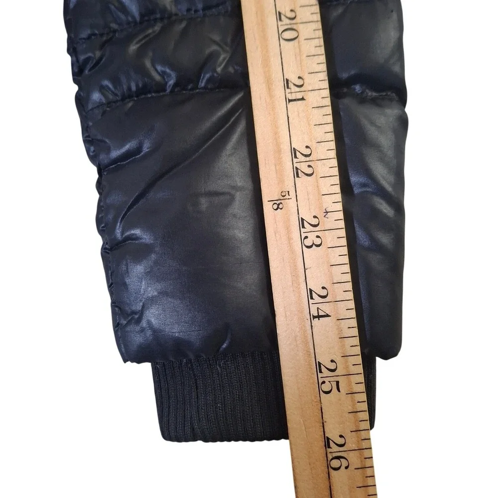 Kjus Womens Black Goose Down Puffer Parka Women's Small Hooded Quilted Jacket